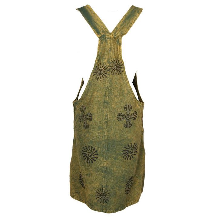 Stonewashed Pinafore Mini Dress
