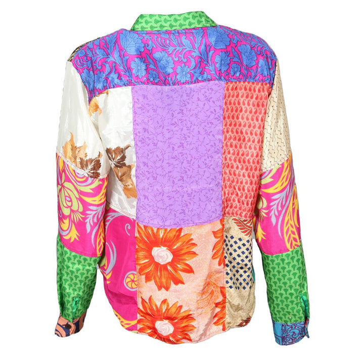 Men's Sari Patchwork Shirt
