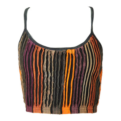 Ripped Backless Halter Top