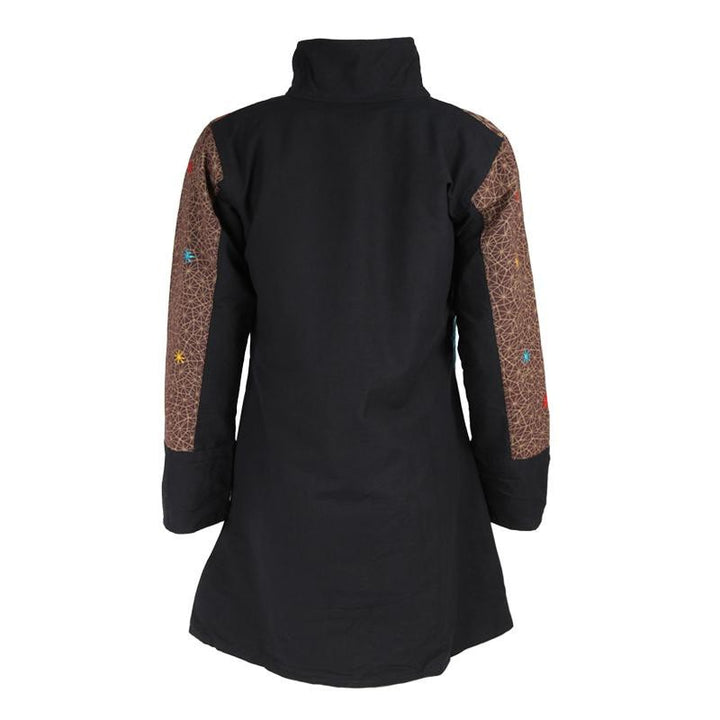 Mandala Funnel Neck Coat