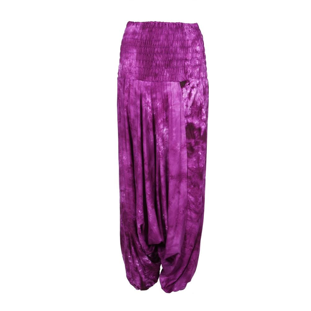 COTTON HAREM PANTS LOW CROTCH PETROL