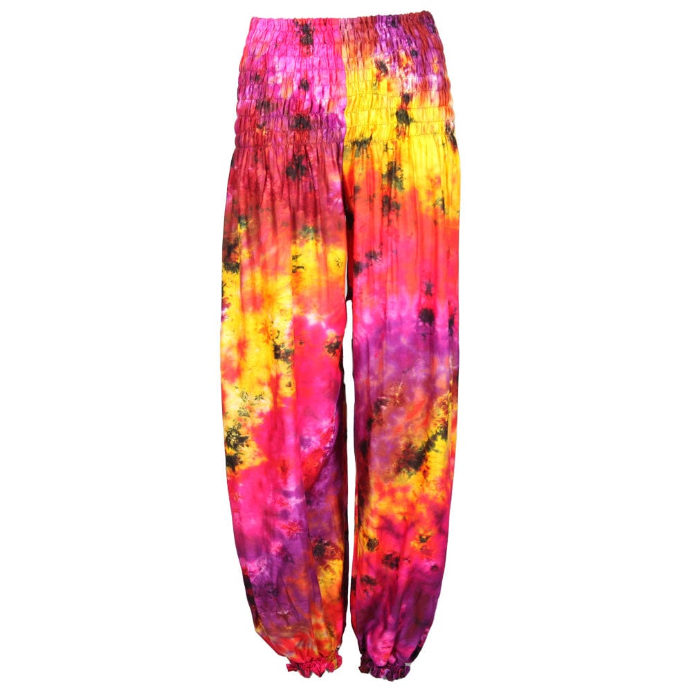 Ocean Blue Patchwork Hippie Trousers Boho Yoga Cargo Pants Festival - View #5