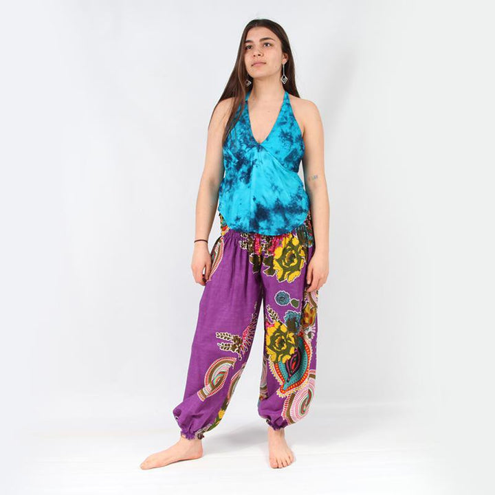 Flower Print Harem Pants