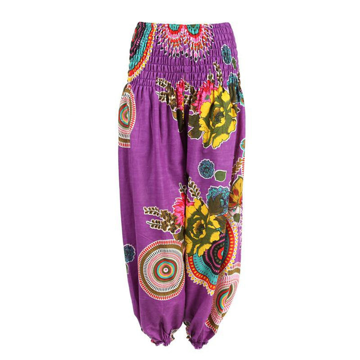 Flower Print Harem Pants