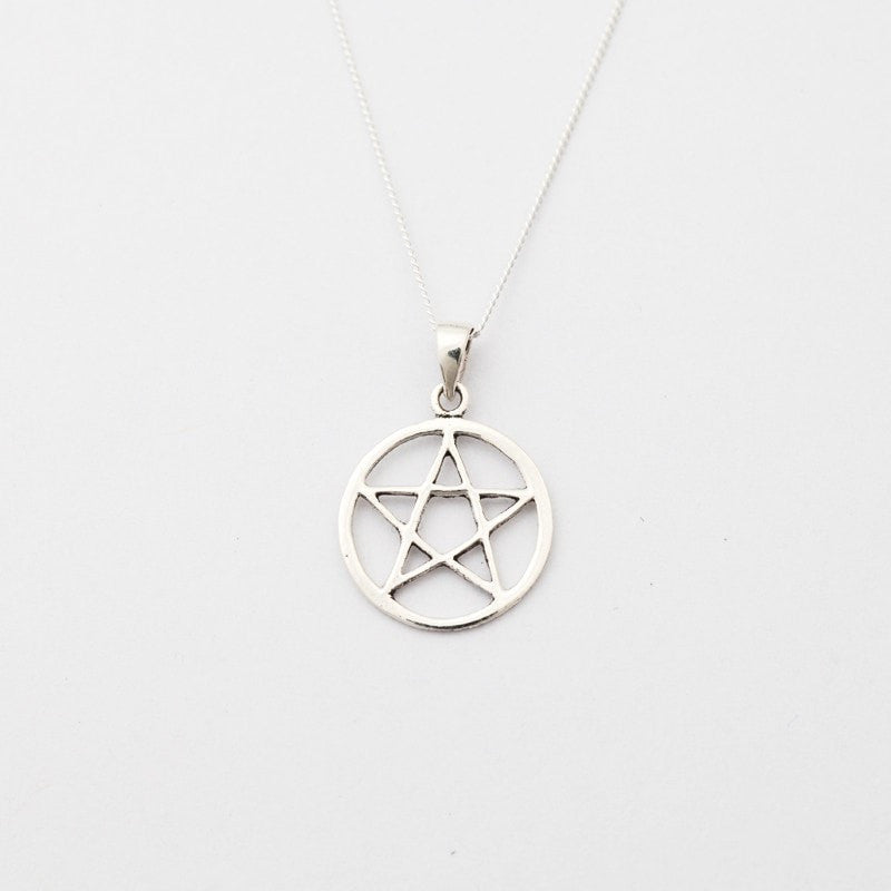 Pentagram Sterling Silver Necklace