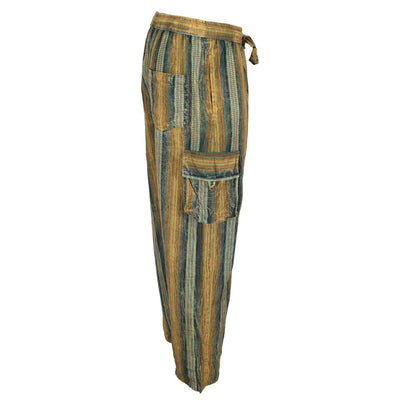 Kantha Embroidered Cargo Trousers