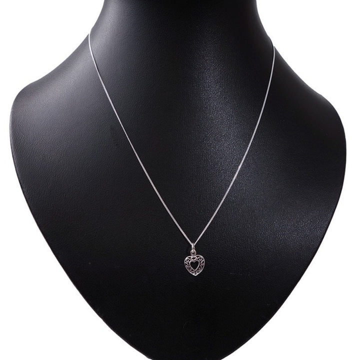 Filigree Silver Heart Necklace