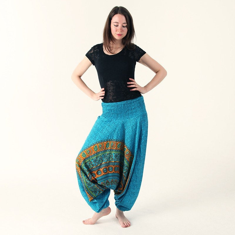 Mandala Printed Low Harem Pants
