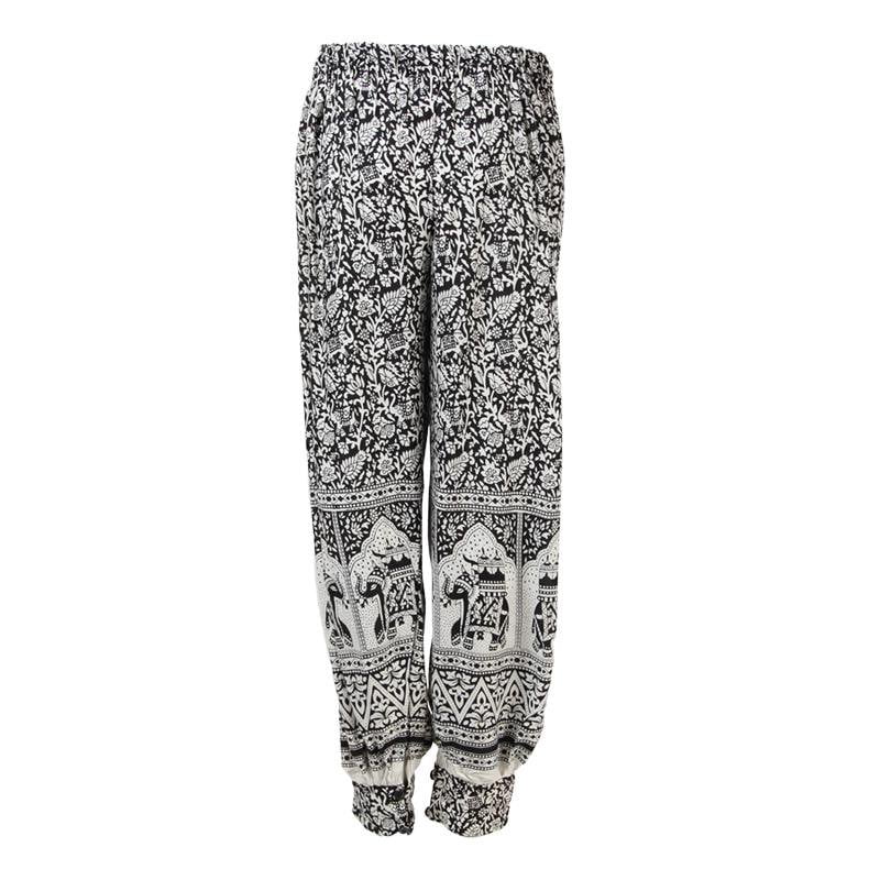 Floral Print Elephant Harem Pants