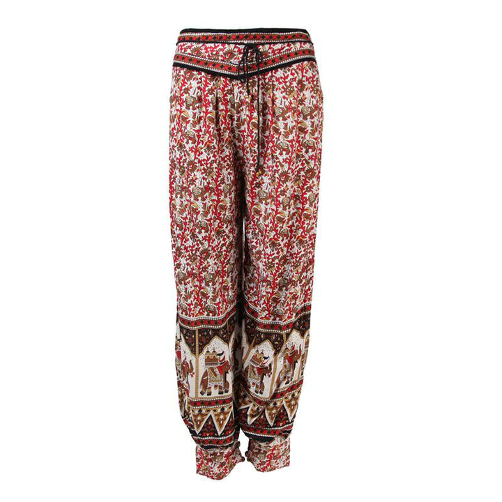 Floral Print Elephant Harem Pants