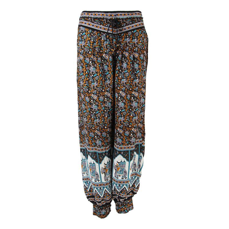 Floral Print Elephant Harem Pants