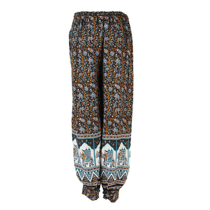 Floral Print Elephant Harem Pants