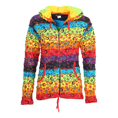 Bubble Print Rainbow Hoodie