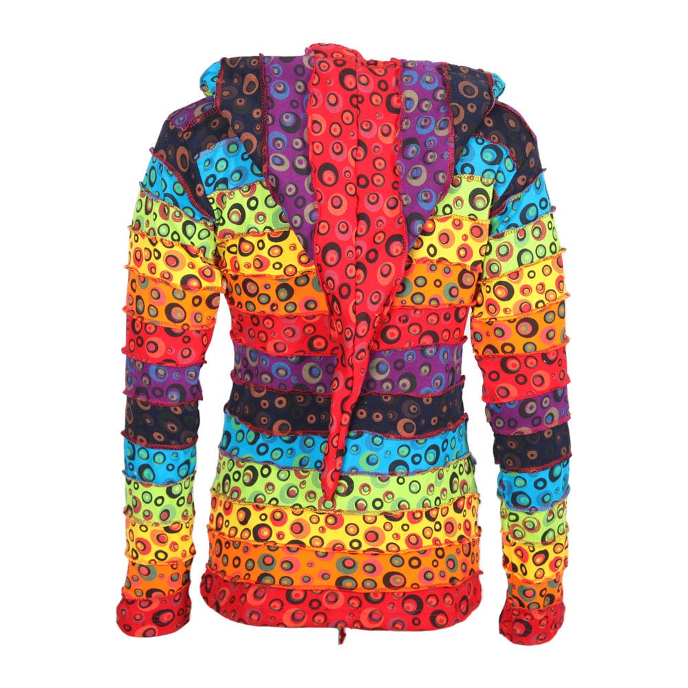 Bubble Print Rainbow Hoodie