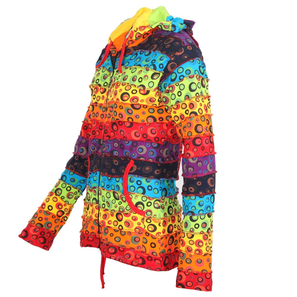 Bubble Print Rainbow Hoodie