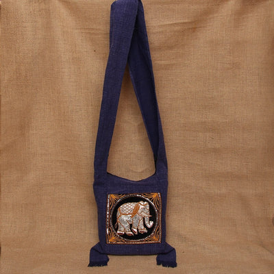 Cotton Sequin Elephant Bag