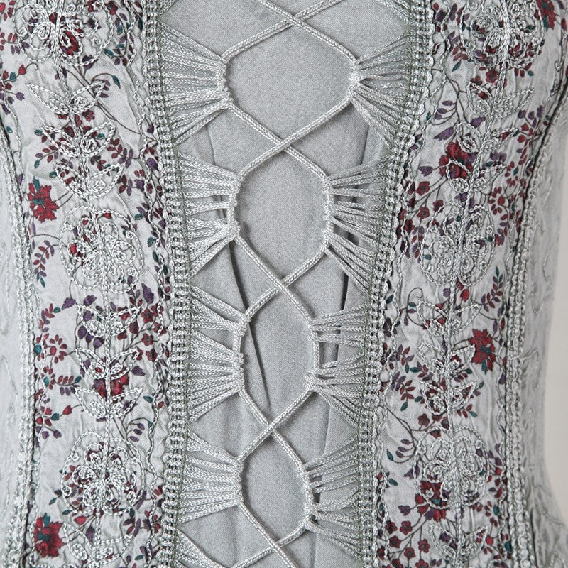 Lace Up Bodice Gypsy Maxi Dress