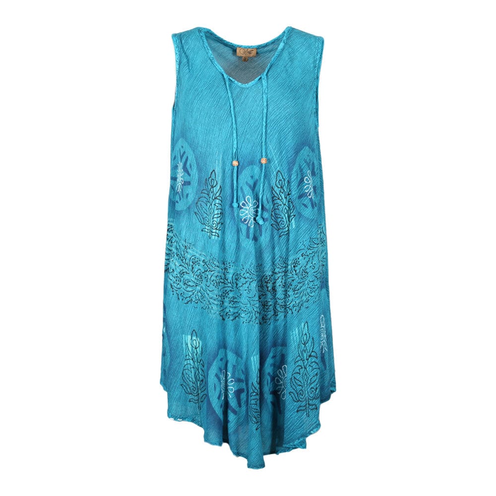 Sleeveless Curved Hem Dress