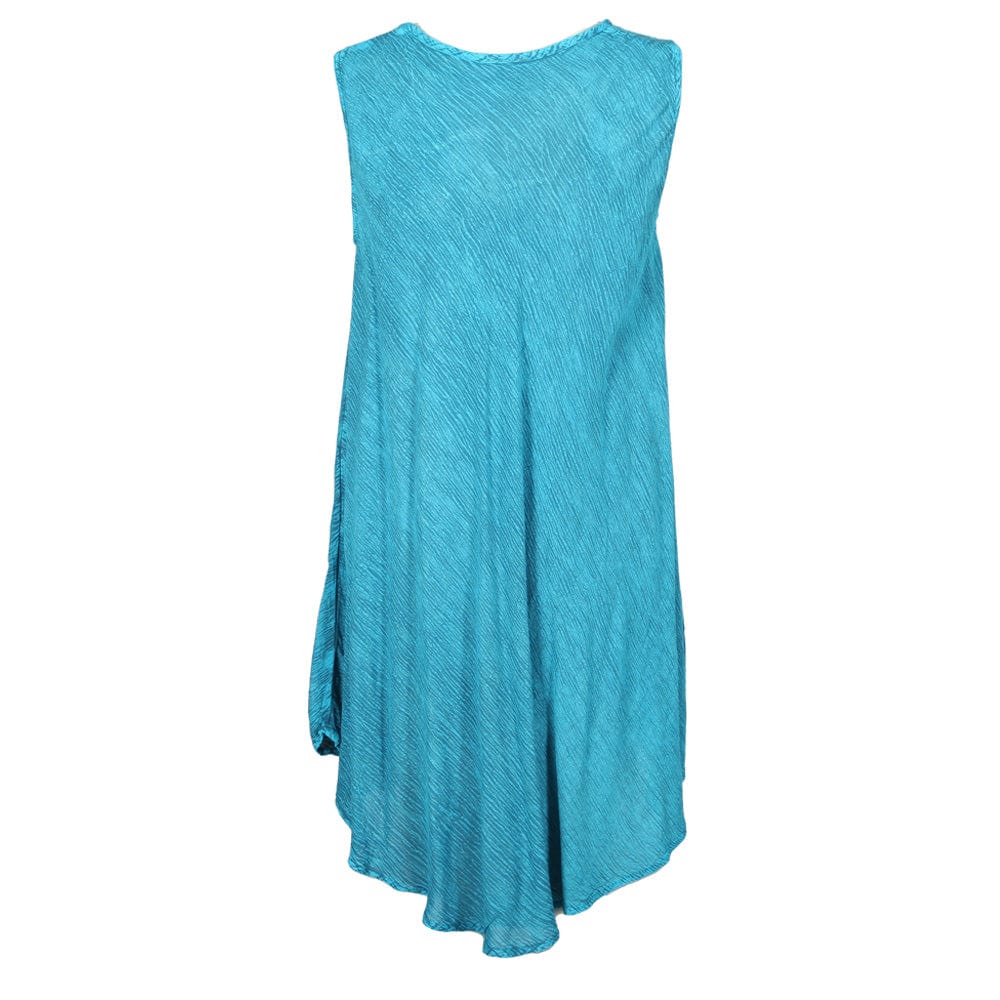 Sleeveless Curved Hem Dress