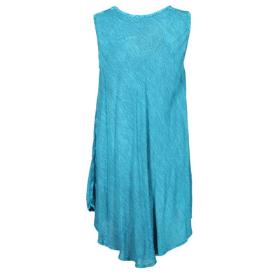 Sleeveless Curved Hem Dress