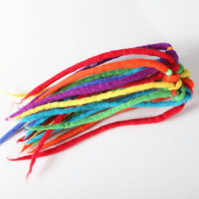 Beaded Felt Dreadlocks Hair Scrunchy