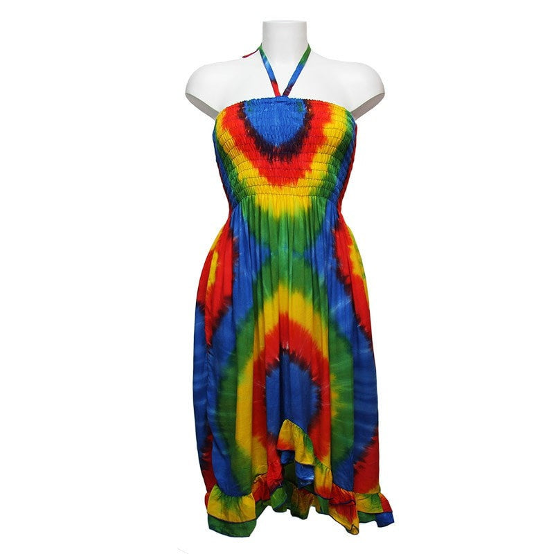 Rainbow Halterneck Bandeau Dress