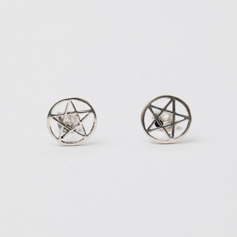 Pentagram Sterling Silver Studs