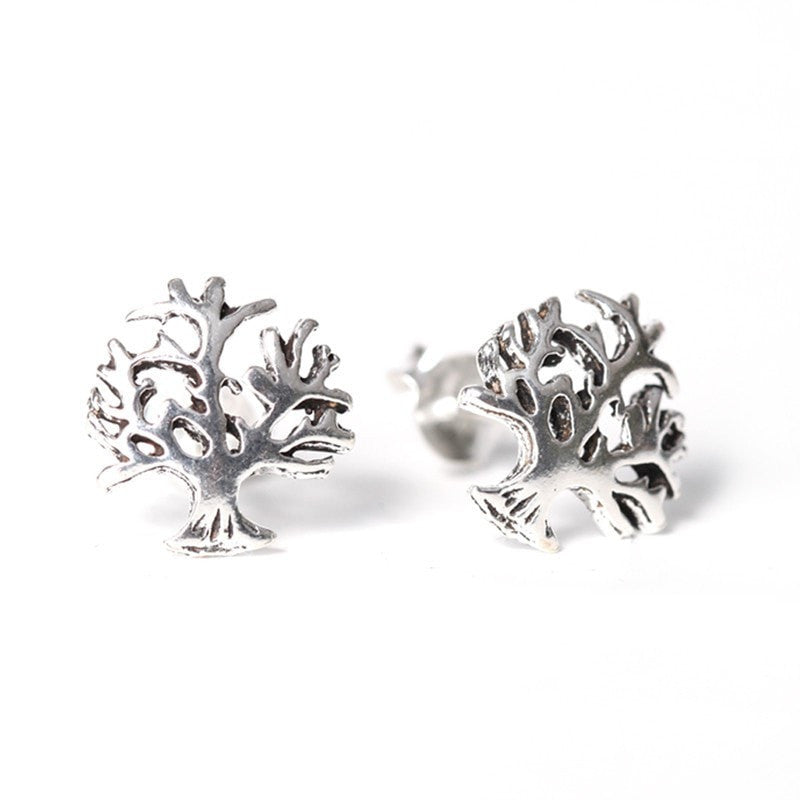 Tree of Life 925 Silver Ear Studs