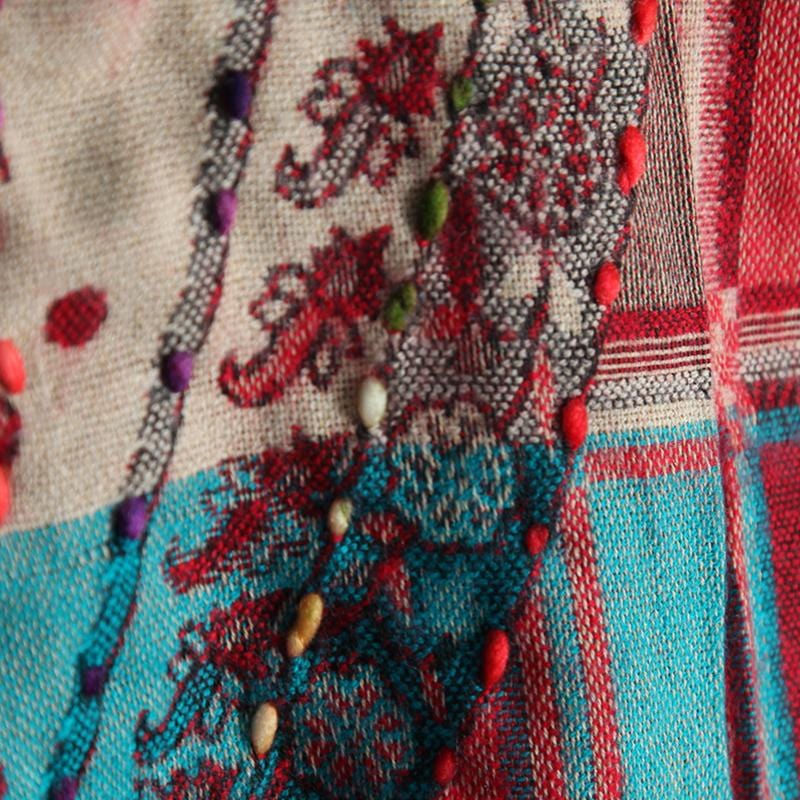 Embroidered Blanket Scarf