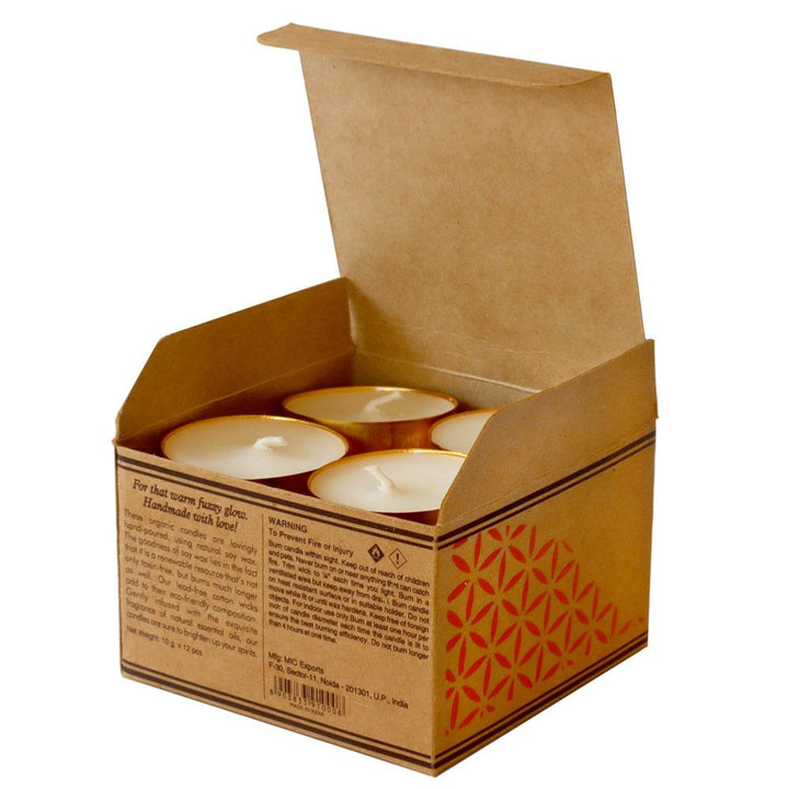 12 t-lite scented candles, Organic Goodness