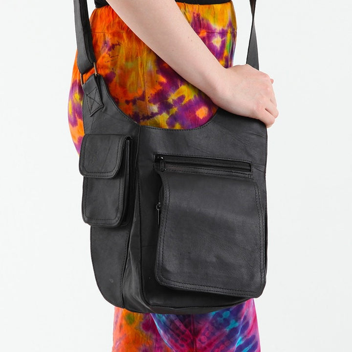 Leather Across Body Travel Bag