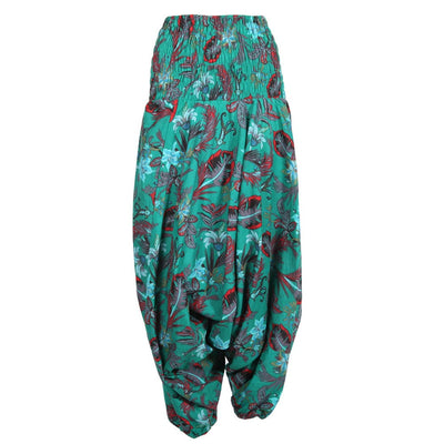 Bold Flower Print Harem Pants..