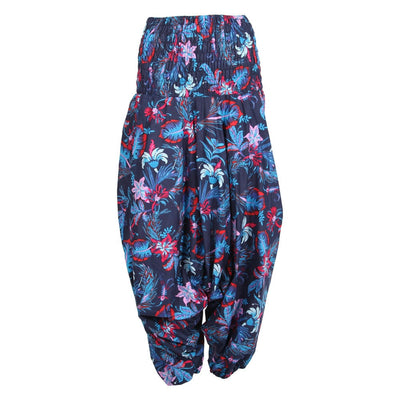 Bold Flower Print Harem Pants..