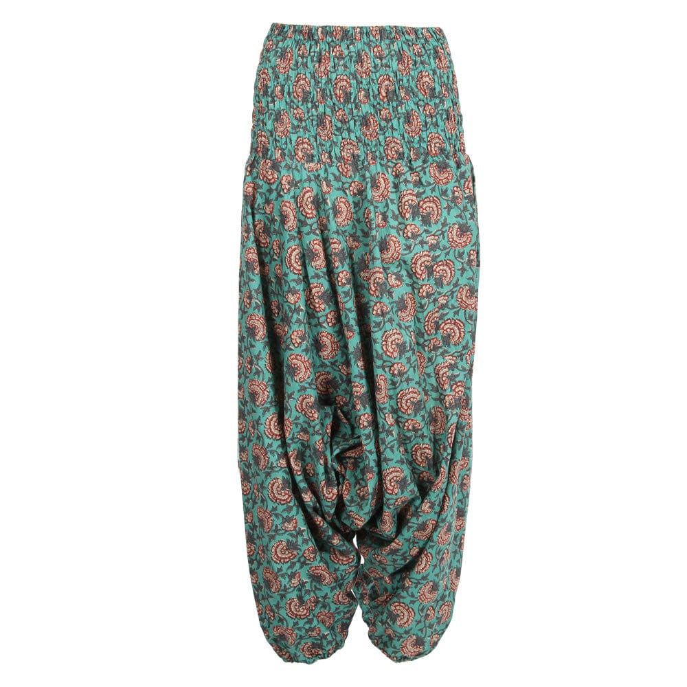 Printed Floral Low Crotch Harem Pants..