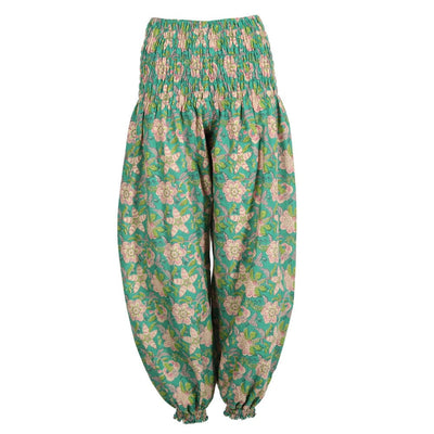 Printed Floral High Crotch Genie Pants..