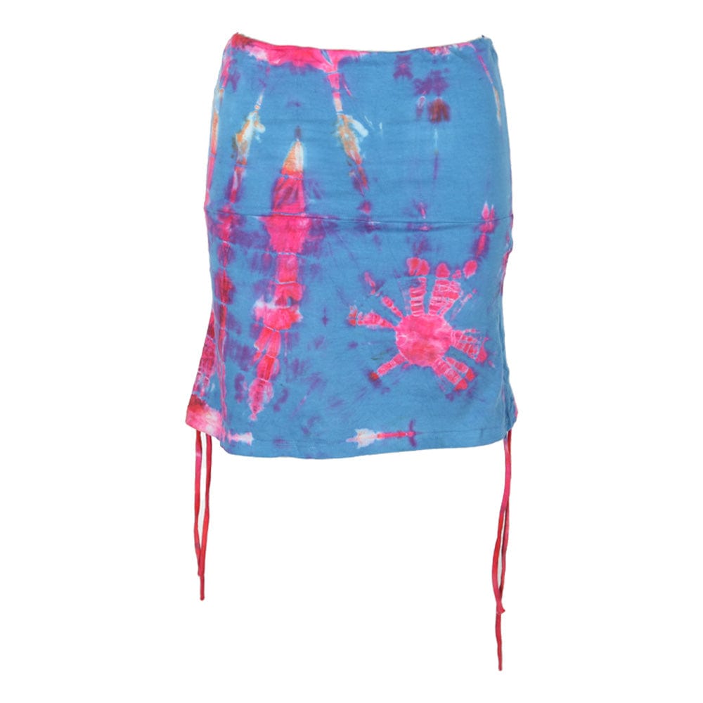 Side Drawstring Ruched Mini Skirt