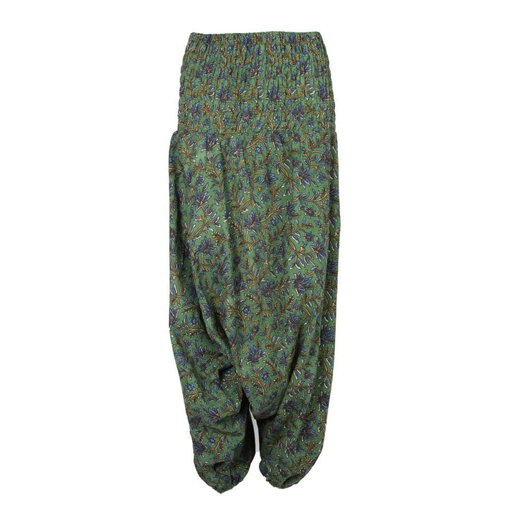 Low Crotch Floral Block Print Harems