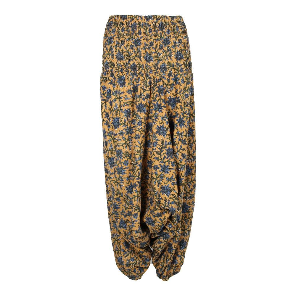 Low Crotch Floral Block Print Harems