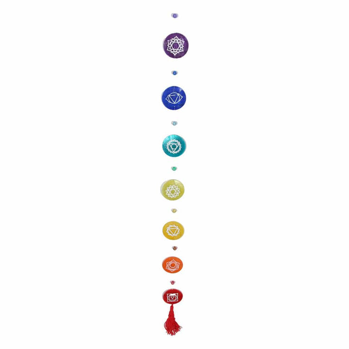 Capiz Shell String With Chakra Symbols
