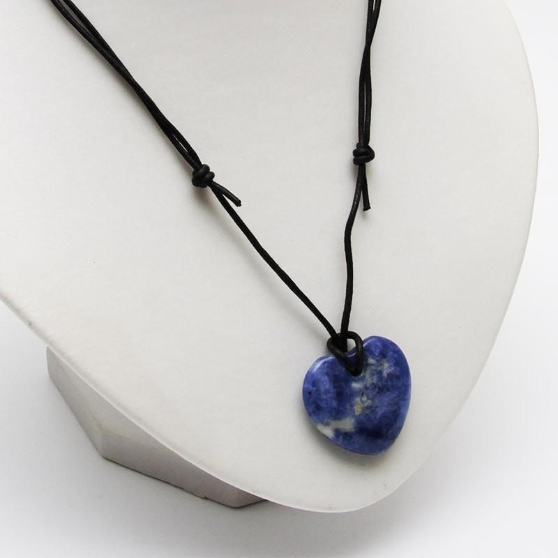 Sodalite Heart Necklace - Meditation