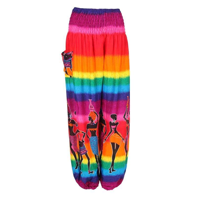 RAINBOW BUTTERFLY TRIPS HAREM TOUSERS main image 1