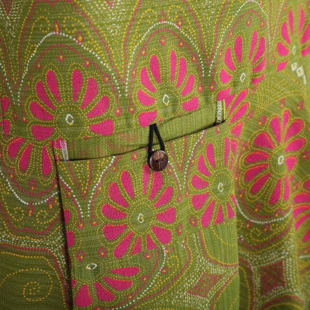 Woven Cotton & Screen Print Drop Harems