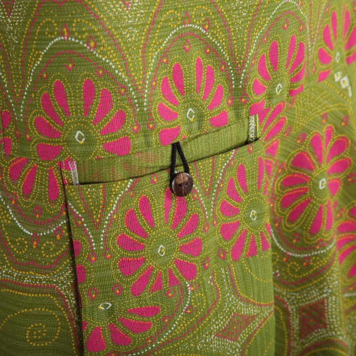 Woven Cotton & Screen Print Drop Harems