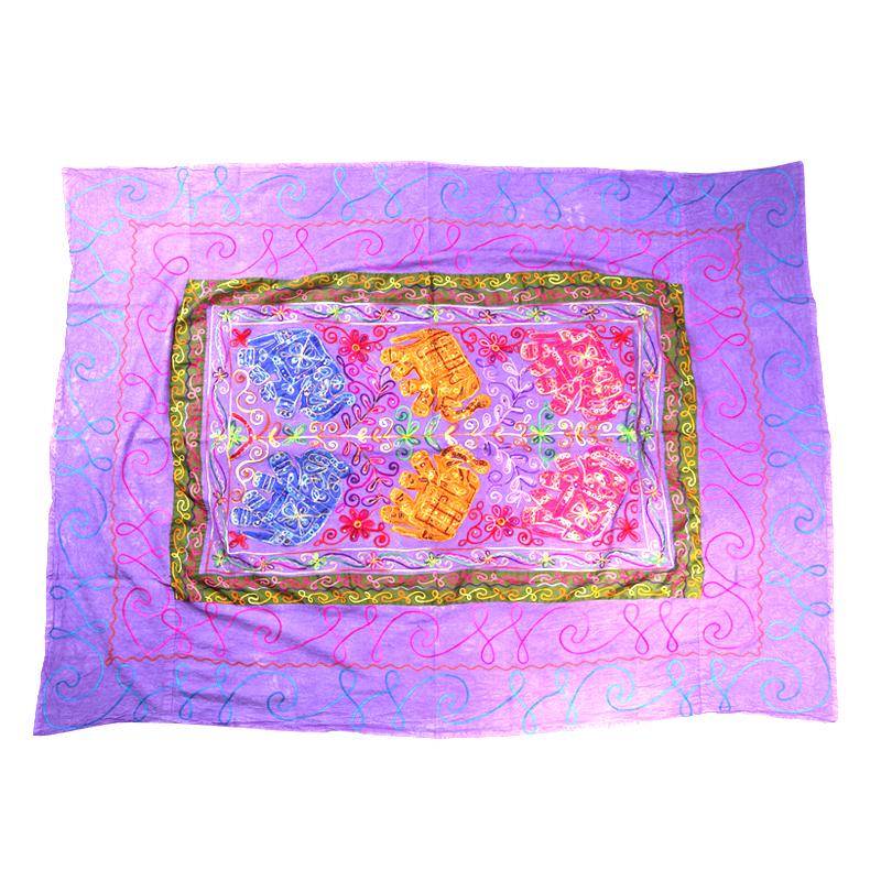 Single Embroidered Elephant Bed Spread
