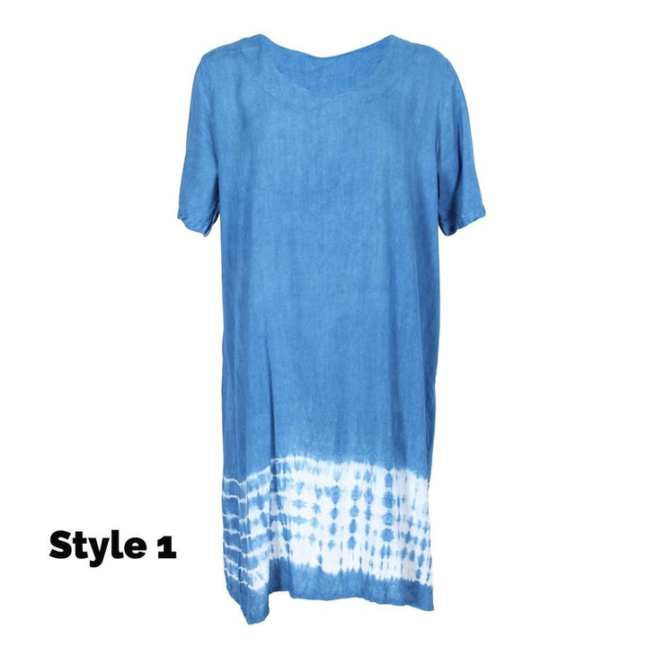 Indigo Tie Dye Dress