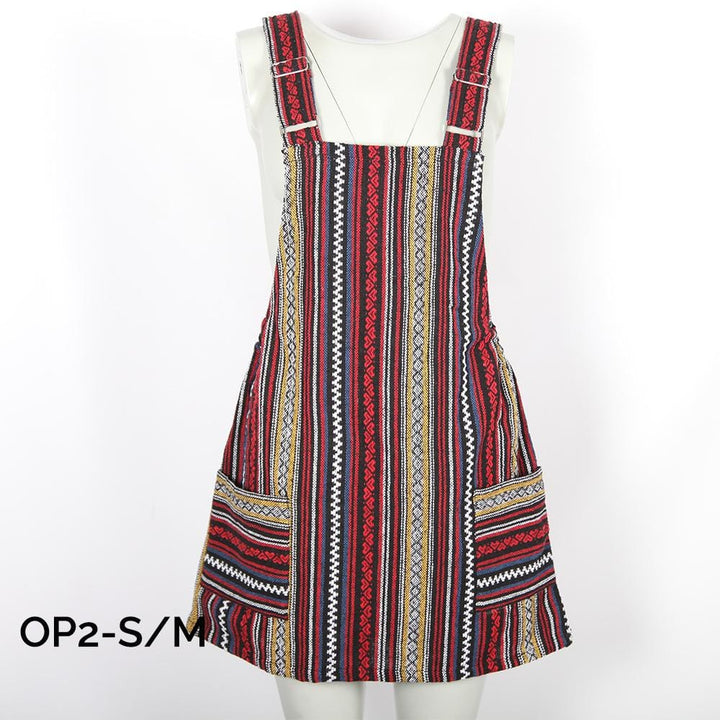 Woven Dungaree Dress