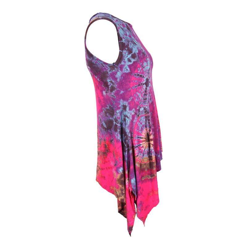 Tie Dye Batwing Sleeveless Top
