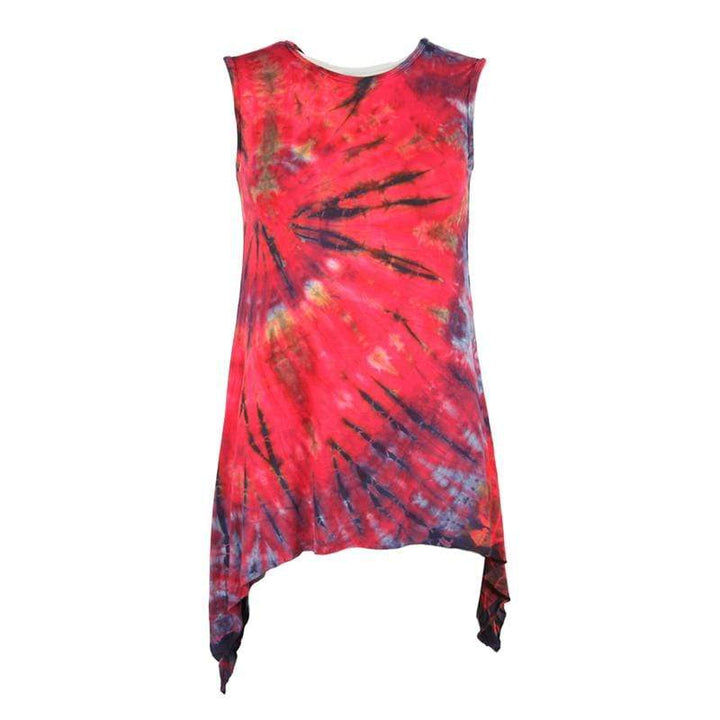 Tie Dye Batwing Sleeveless Top