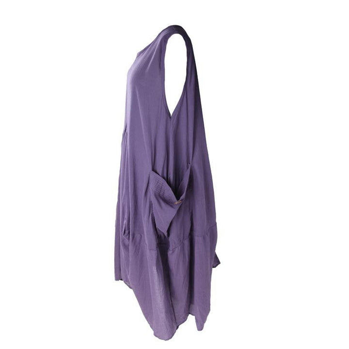 Sleeveless Cotton Smock Dress