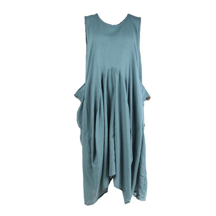 Sleeveless Cotton Smock Dress
